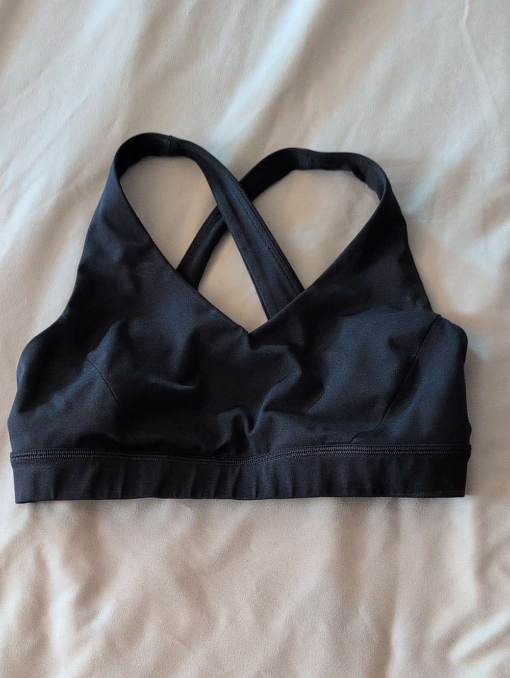 Lululemon Black V-neck Sport Bra Size 6